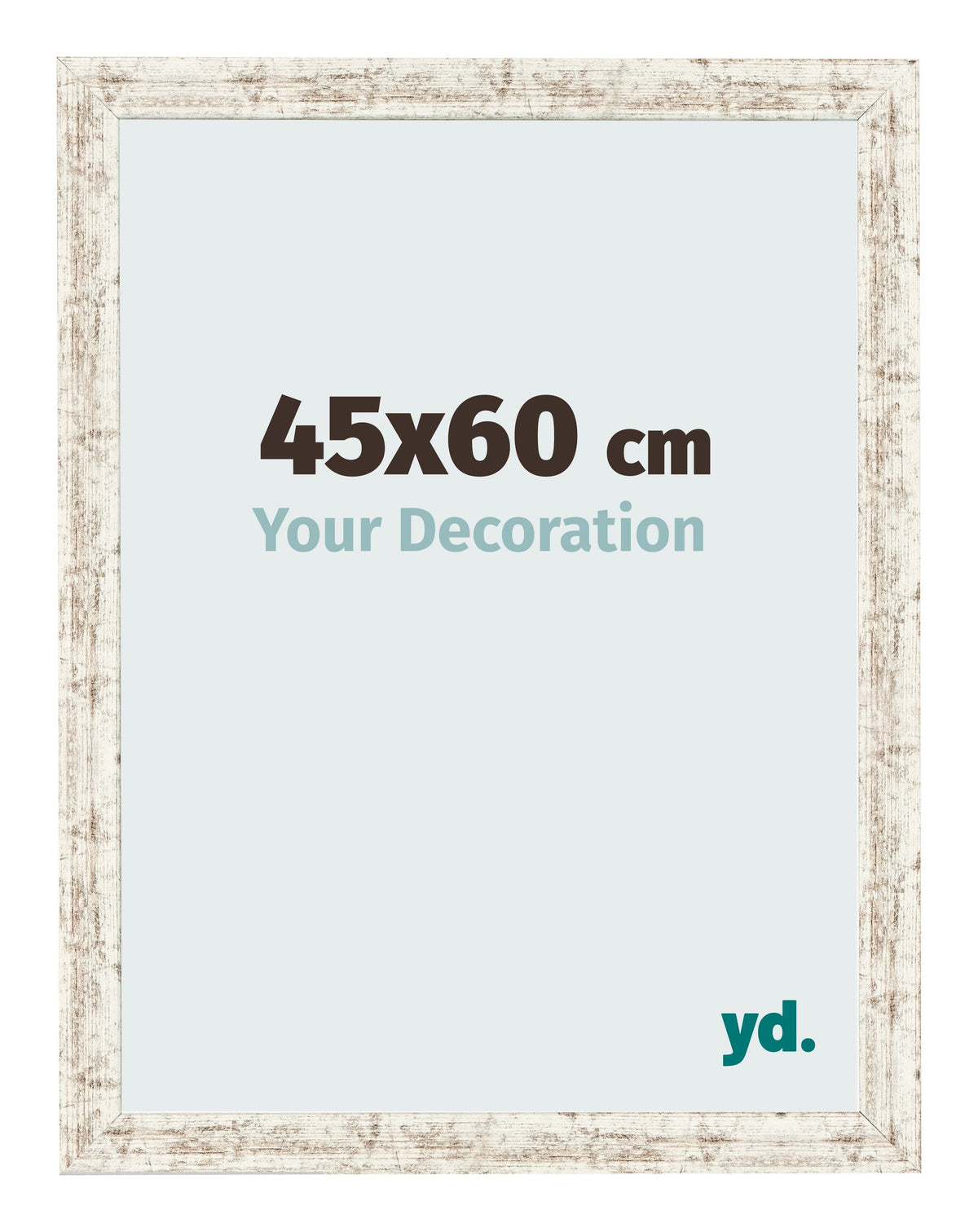 Photo Frame 45x60cm White Vintage MDF Bologna Front Size | Yourdecoration.com