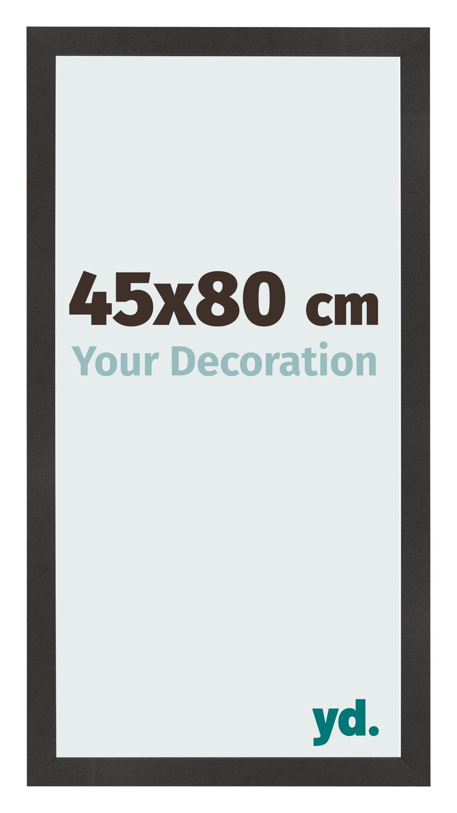 Photo Frame 45x80 cm Black Matte MDF Bologna Front Size | Yourdecoration.com