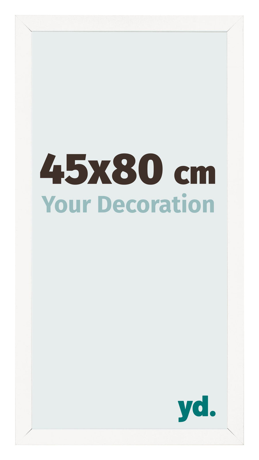 Photo Frame 45x80 cm White High Gloss MDF Bologna Front Size | Yourdecoration.com