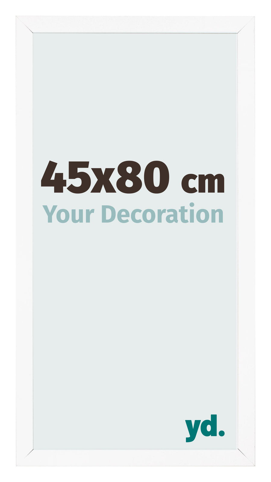Photo Frame 45x80 cm White Matte MDF Bologna Front Size | Yourdecoration.com