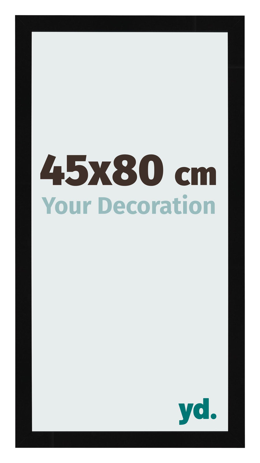Photo Frame 45x80cm Black High Gloss MDF Bologna Front Size | Yourdecoration.com