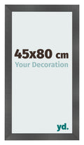 Photo Frame 45x80cm Black Silver Polished MDF Pisa Front Size | Yourdecoration.com