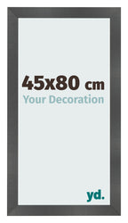 Photo Frame 45x80cm Black Silver Polished MDF Pisa Front Size | Yourdecoration.com
