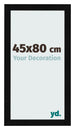 Photo Frame 45x80cm Black Silver Polished MDF Pisa Front Size | Yourdecoration.com