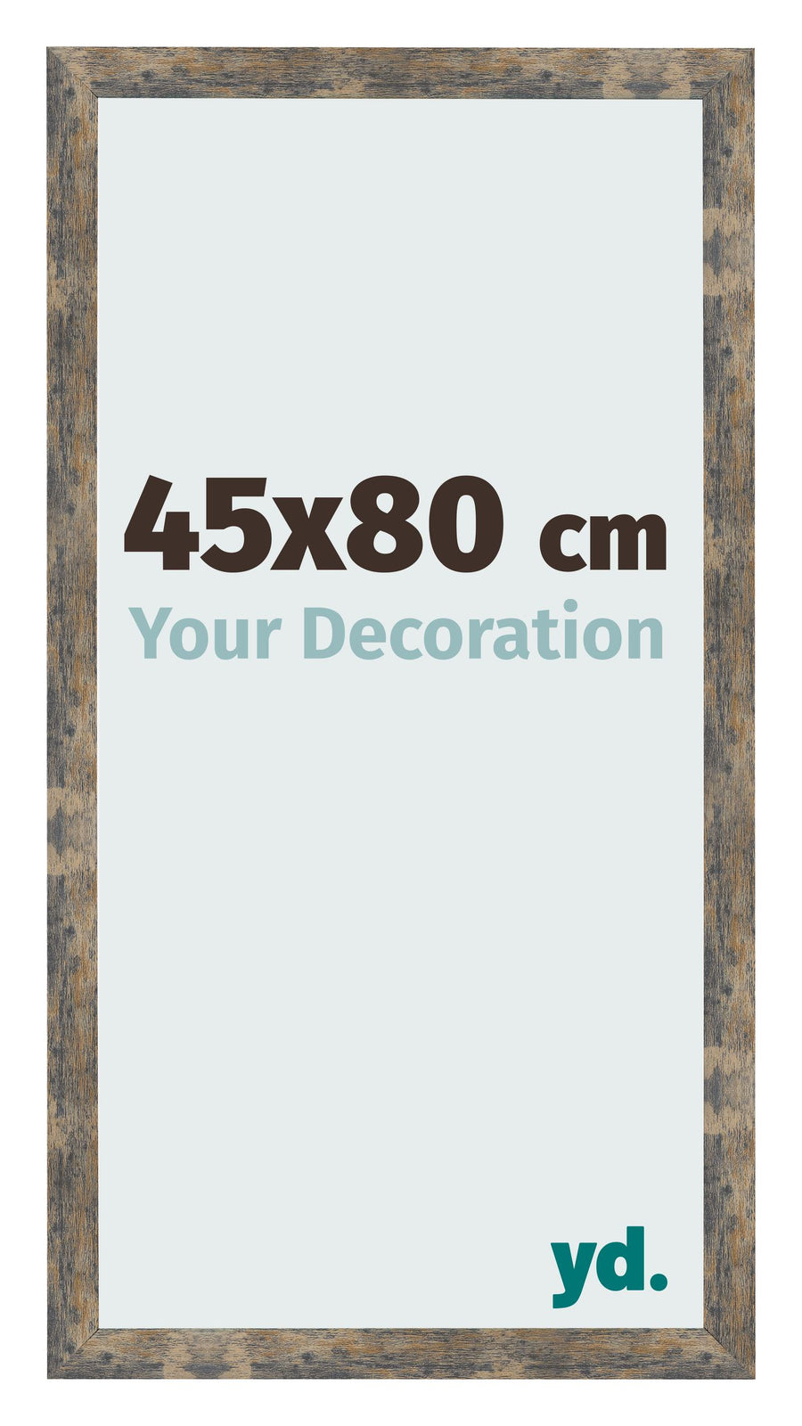 Photo Frame 45x80cm Blue Gold Melange MDF Bologna Front Size | Yourdecoration.com