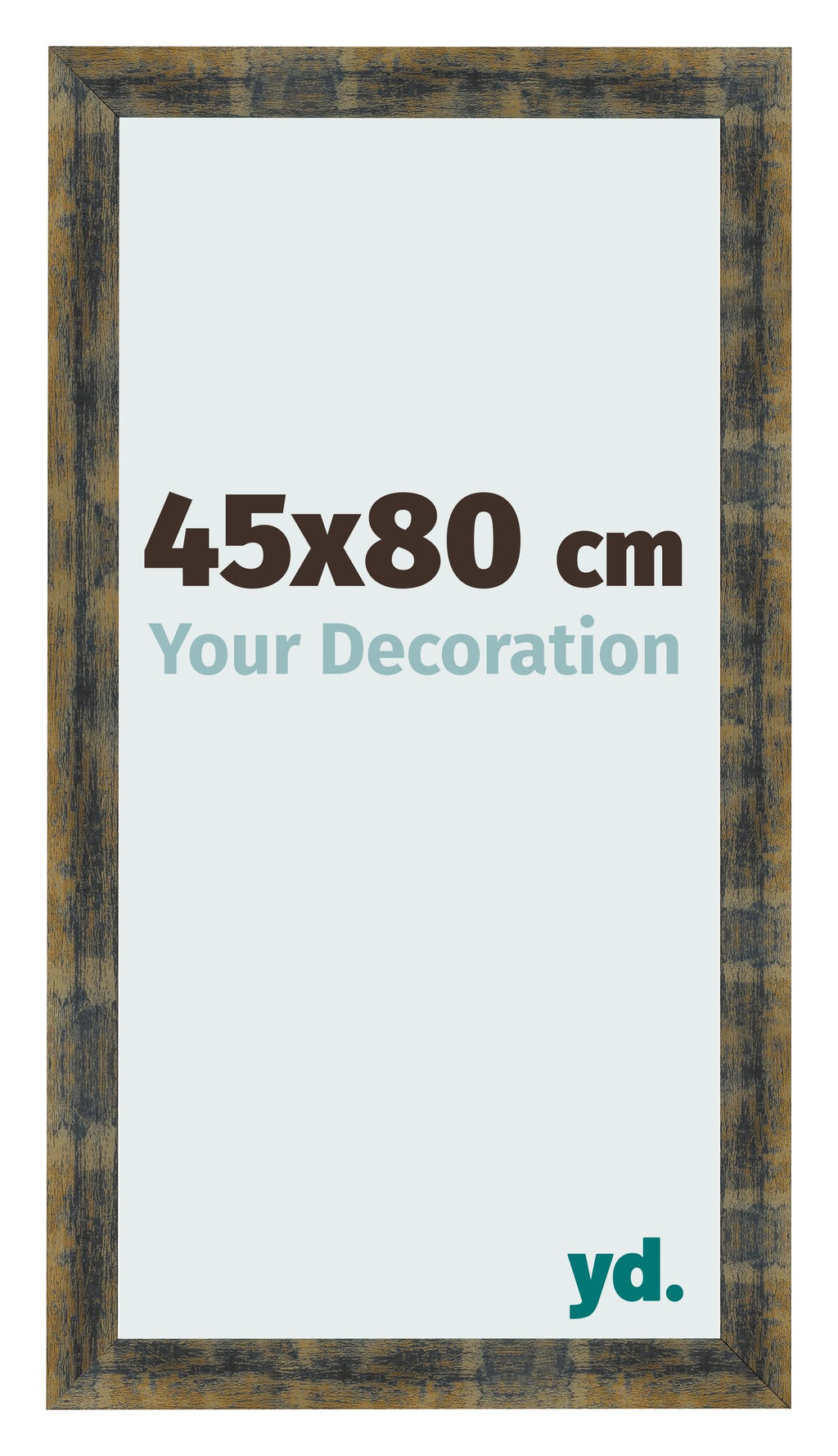 Photo Frame 45x80cm Blue Gold Melange MDF Pisa Front Size | Yourdecoration.com