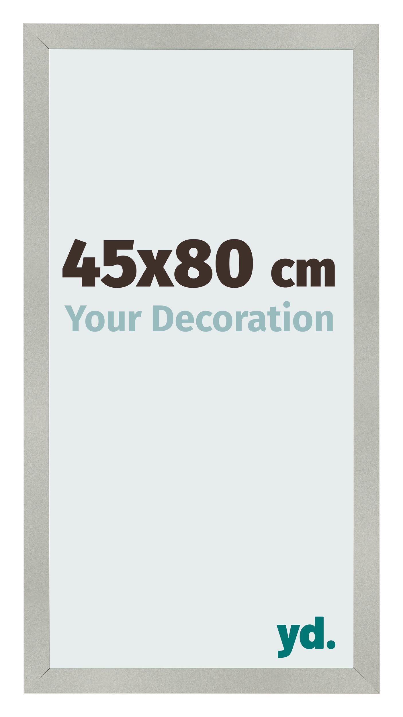 Photo Frame 45x80cm Silver Matte MDF Bologna Front Size | Yourdecoration.com