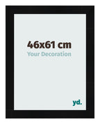 Photo Frame 46x61cm Black Silver Polished MDF Pisa Front Size | Yourdecoration.com