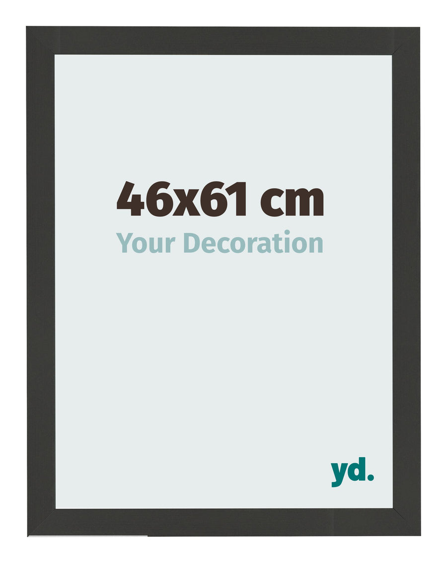 Photo Frame 46x61cm Black Woodgrain MDF Bologna Front Size | Yourdecoration.com