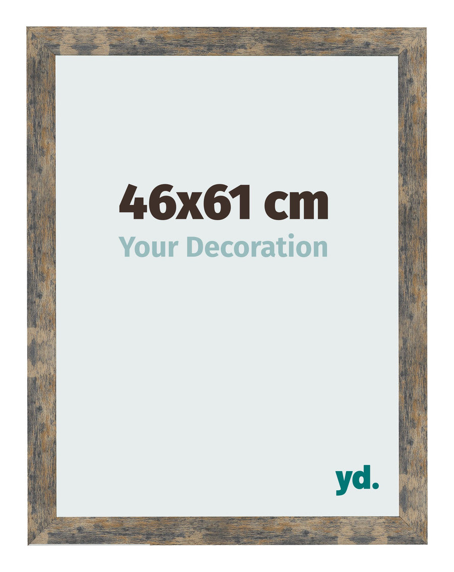 Photo Frame 46x61cm Blue Gold Melange MDF Bologna Front Size | Yourdecoration.com