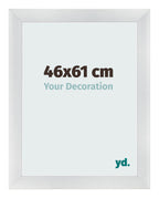 Photo Frame 46x61cm Silver Black Swept MDF Pisa Front Size | Yourdecoration.com