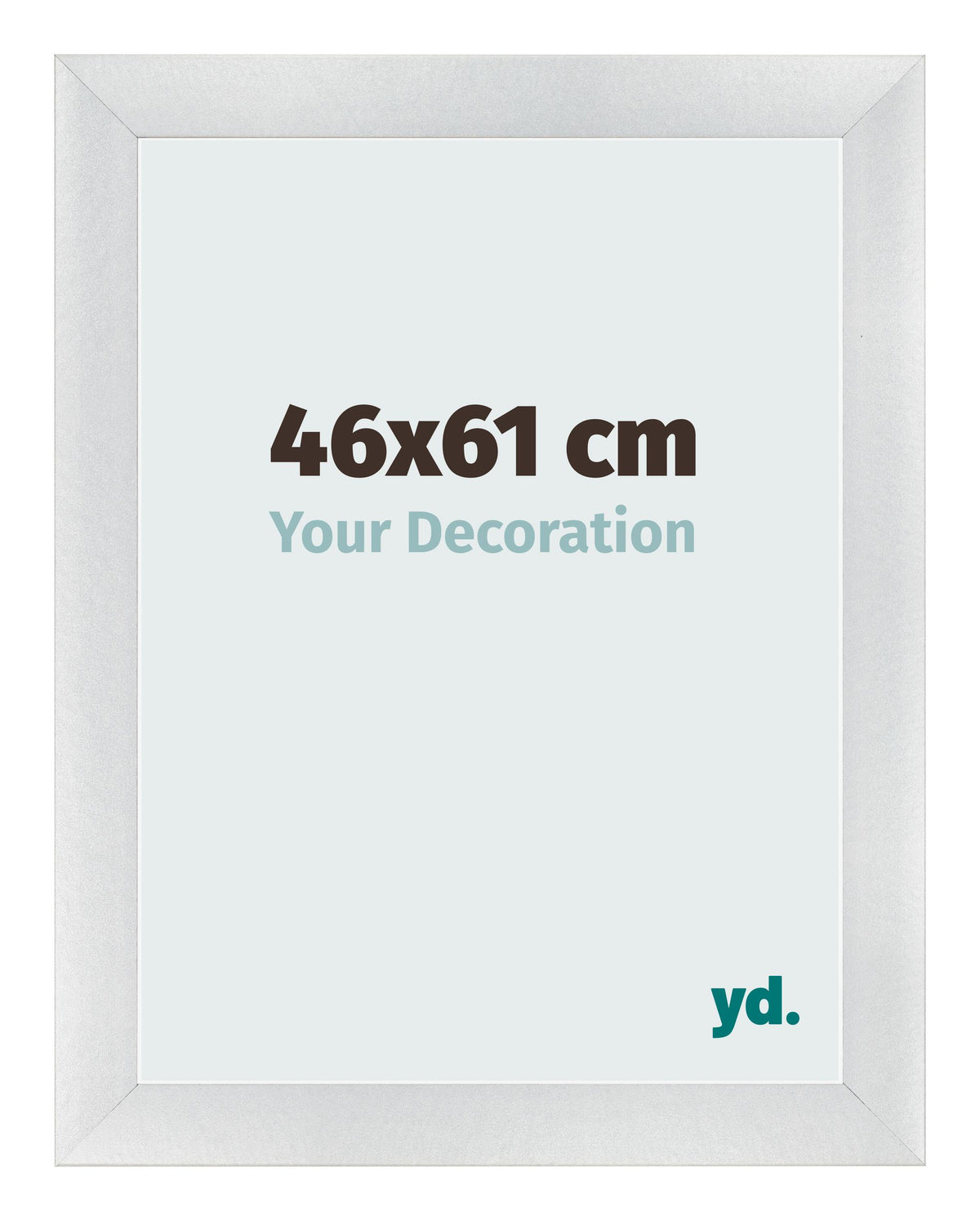 Photo Frame 46x61cm Silver Black Swept MDF Pisa Front Size | Yourdecoration.com