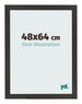 Photo Frame 48x64 cm Black Matte MDF Bologna Front Size | Yourdecoration.com
