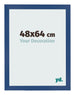 Photo Frame 48x64 cm Dark Blue MDF Bologna Front Size | Yourdecoration.com