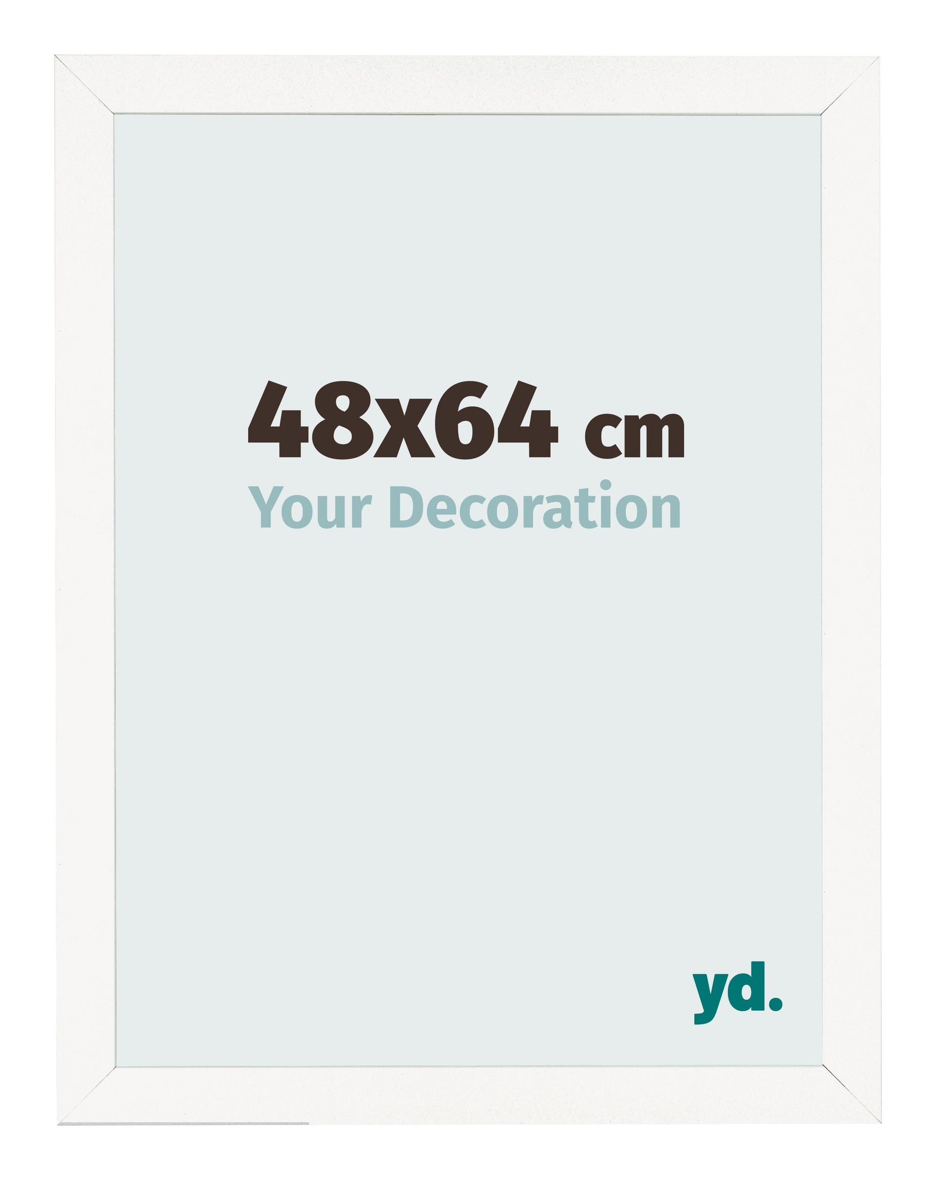 Photo Frame 48x64 cm White High Gloss MDF Bologna Front Size | Yourdecoration.com