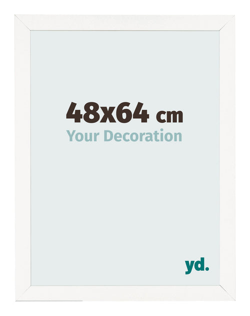 Photo Frame 48x64 cm White High Gloss MDF Bologna Front Size | Yourdecoration.com