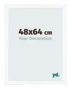 Photo Frame 48x64 cm White Matte MDF Bologna Front Size | Yourdecoration.com