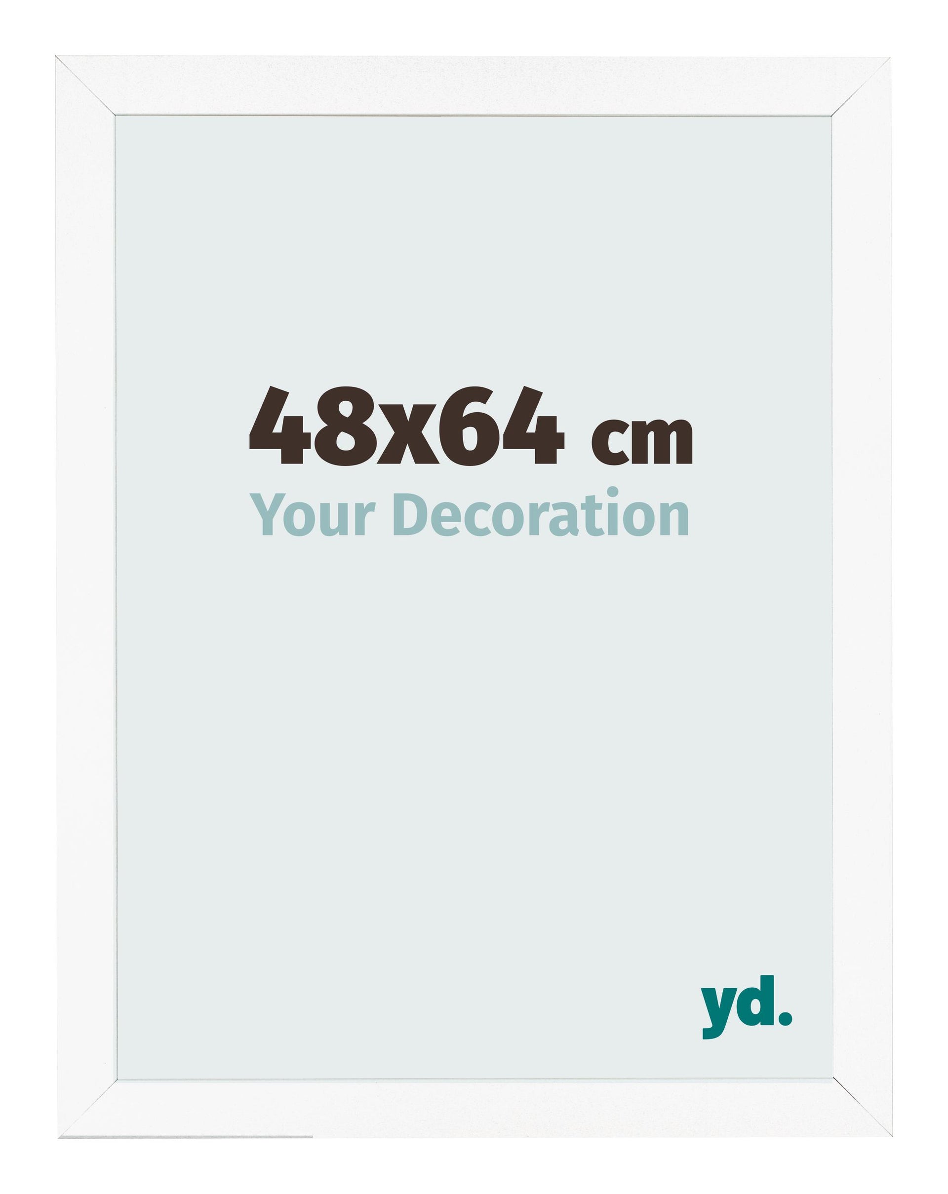 Photo Frame 48x64 cm White Matte MDF Bologna Front Size | Yourdecoration.com