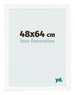 Photo Frame 48x64 cm White Matte MDF Bologna Front Size | Yourdecoration.com