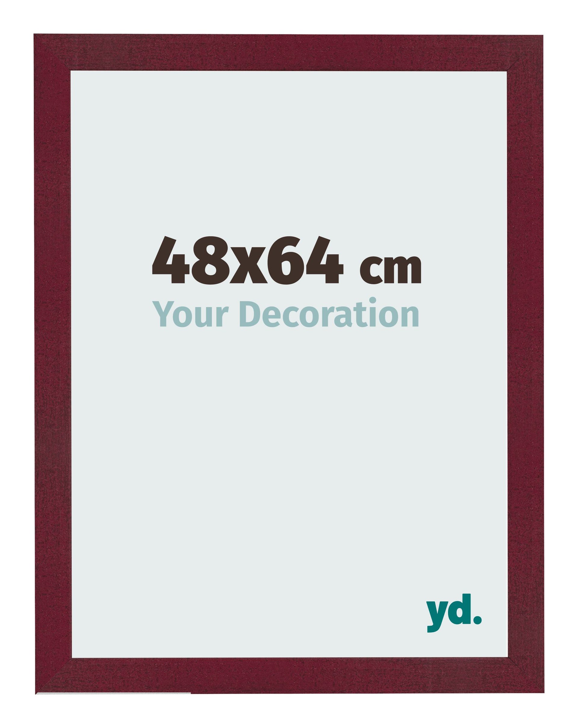 Photo Frame 48x64 cm Wine Red Swept MDF Bologna Front Size | Yourdecoration.com