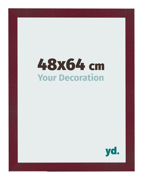 Photo Frame 48x64 cm Wine Red Swept MDF Bologna Front Size | Yourdecoration.com