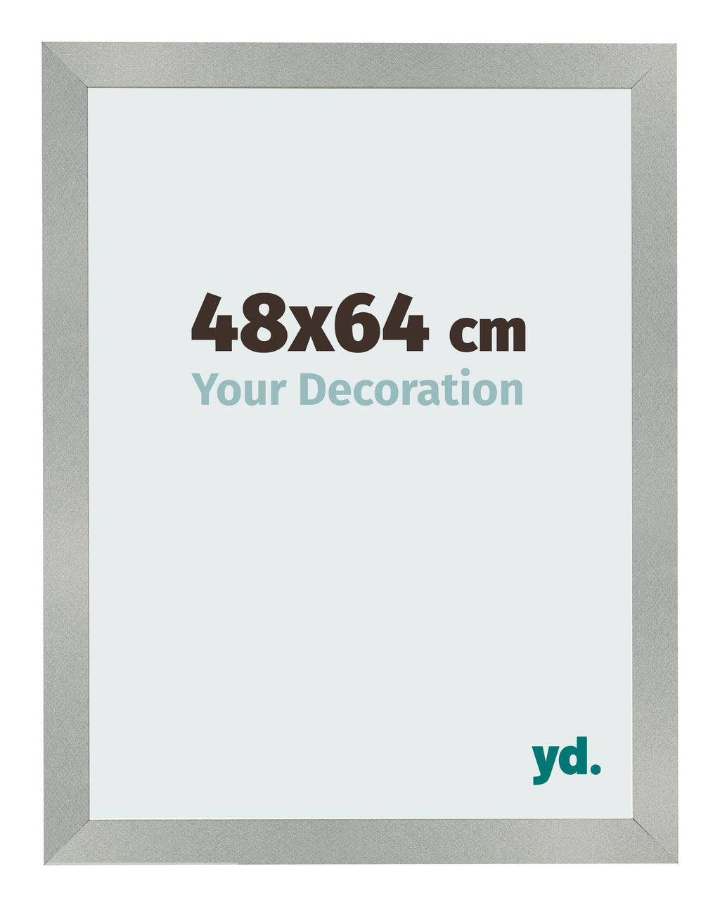 Photo Frame 48x64cm Aluminum Brushed MDF Bologna Front Size | Yourdecoration.com