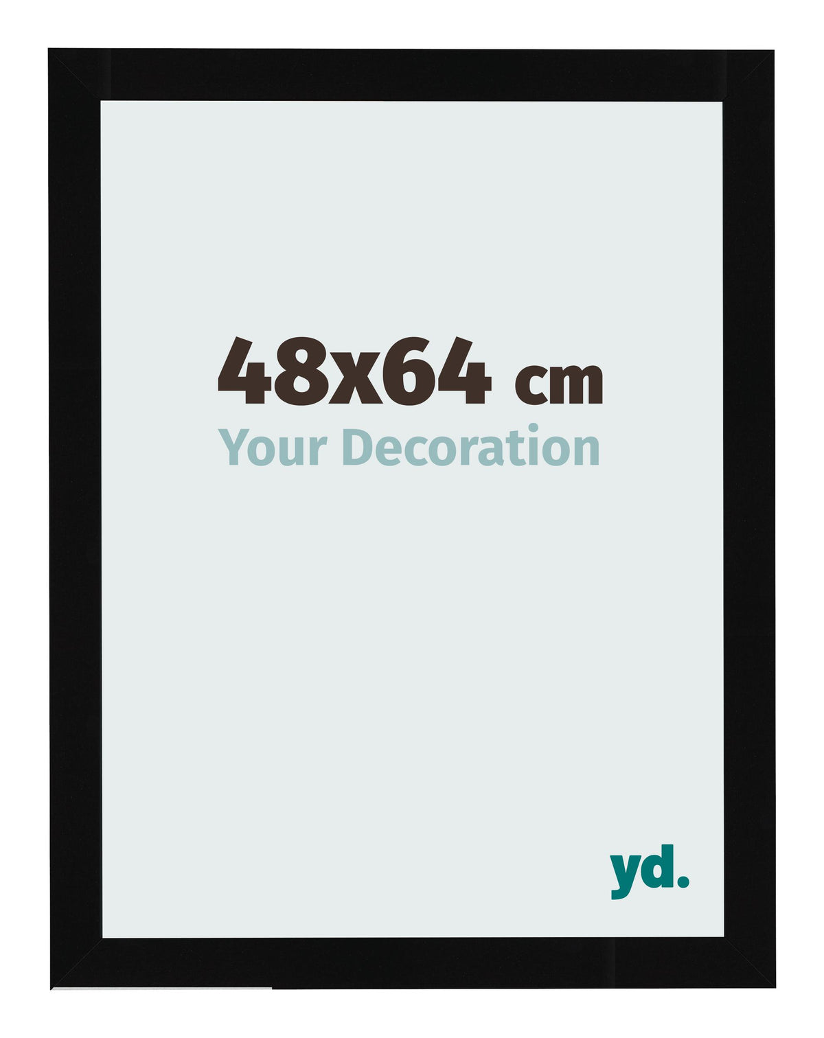 Photo Frame 48x64cm Black High Gloss MDF Bologna Front Size | Yourdecoration.com