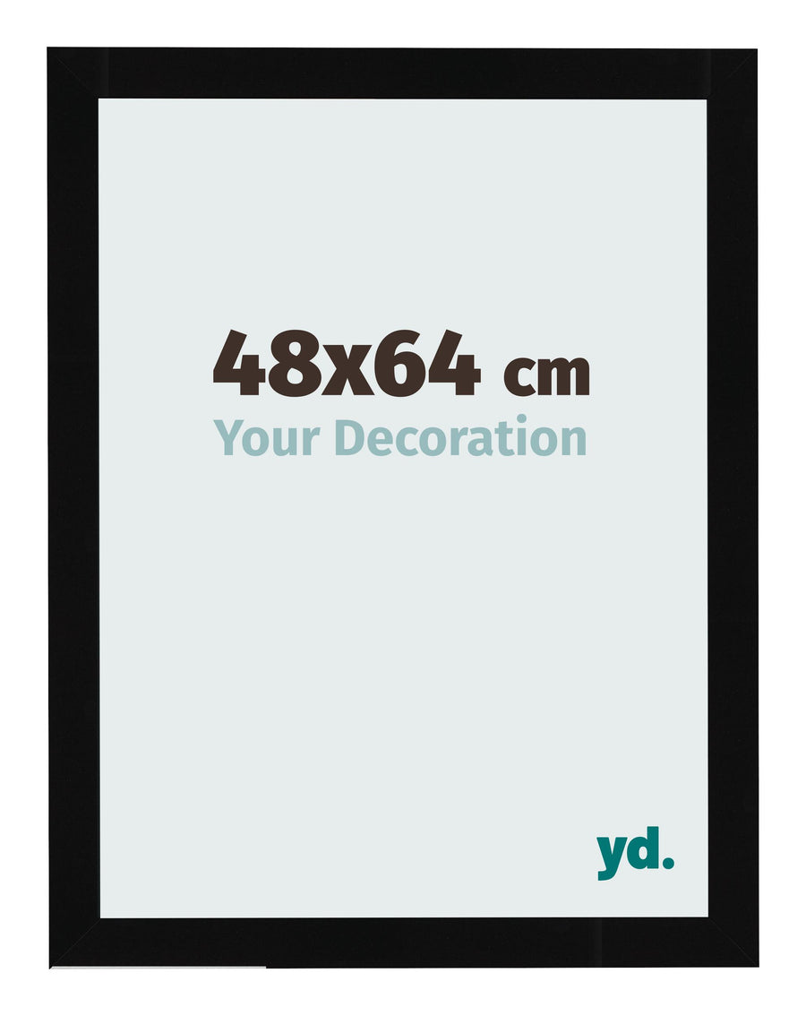 Photo Frame 48x64cm Black High Gloss MDF Bologna Front Size | Yourdecoration.com