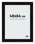 Photo Frame 48x64cm Black Silver Polished MDF Pisa Front Size | Yourdecoration.com