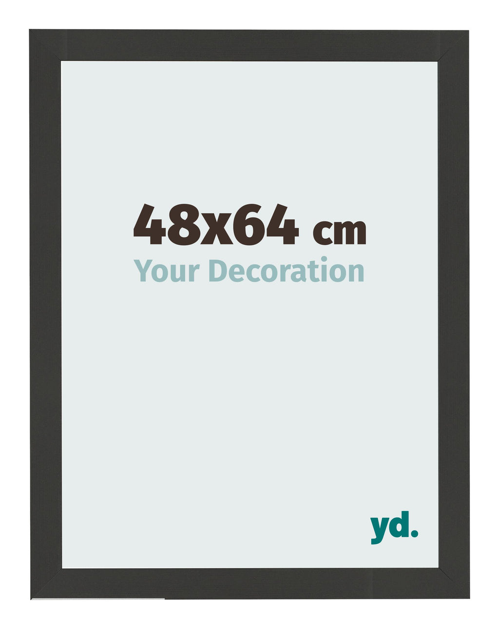 Photo Frame 48x64cm Black Woodgrain MDF Bologna Front Size | Yourdecoration.com