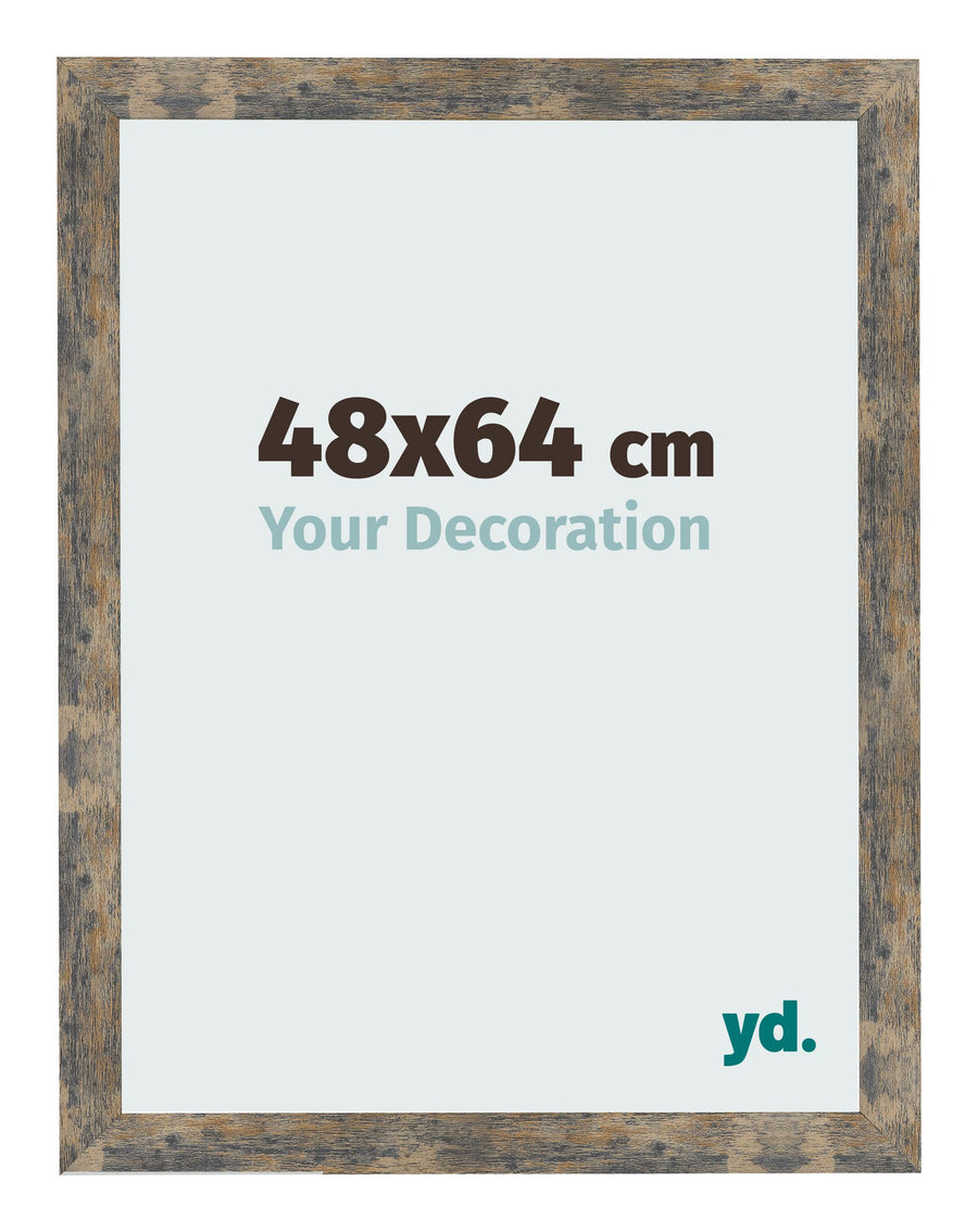 Photo Frame 48x64cm Blue Gold Melange MDF Bologna Front Size | Yourdecoration.com