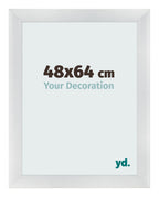 Photo Frame 48x64cm Silver Black Swept MDF Pisa Front Size | Yourdecoration.com