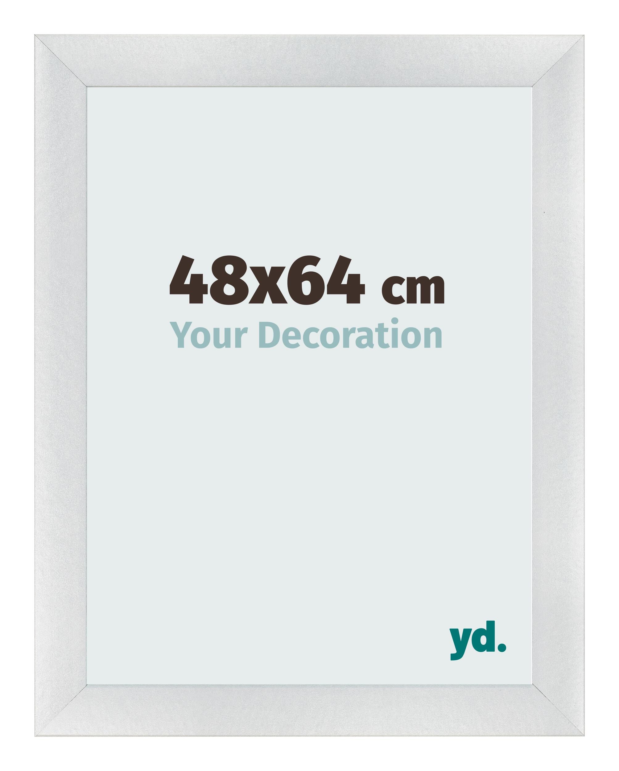 Photo Frame 48x64cm Silver Black Swept MDF Pisa Front Size | Yourdecoration.com