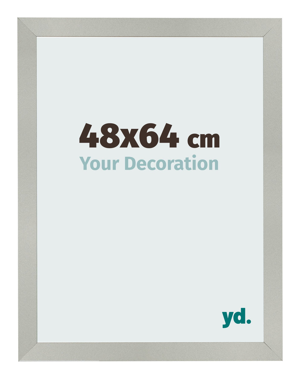Photo Frame 48x64cm Silver Matte MDF Bologna Front Size | Yourdecoration.com
