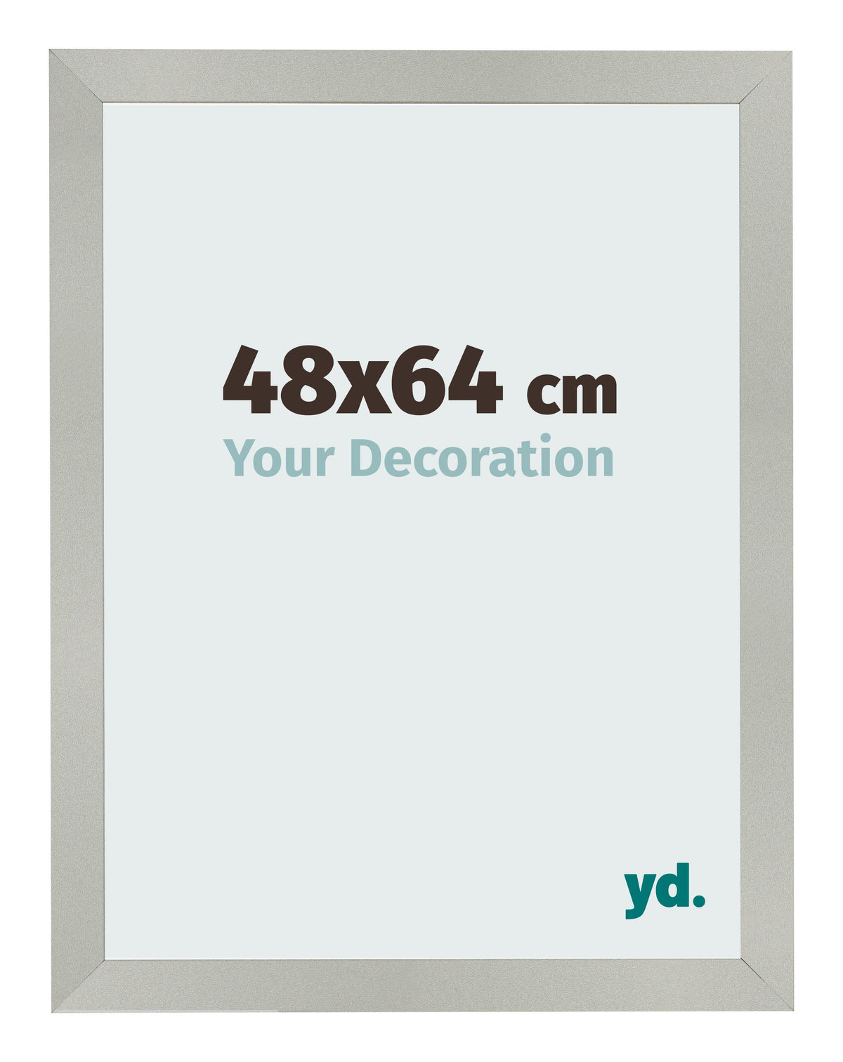 Photo Frame 48x64cm Silver Matte MDF Bologna Front Size | Yourdecoration.com