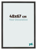 Photo Frame 48x67 cm Black Matte MDF Bologna Front Size | Yourdecoration.com