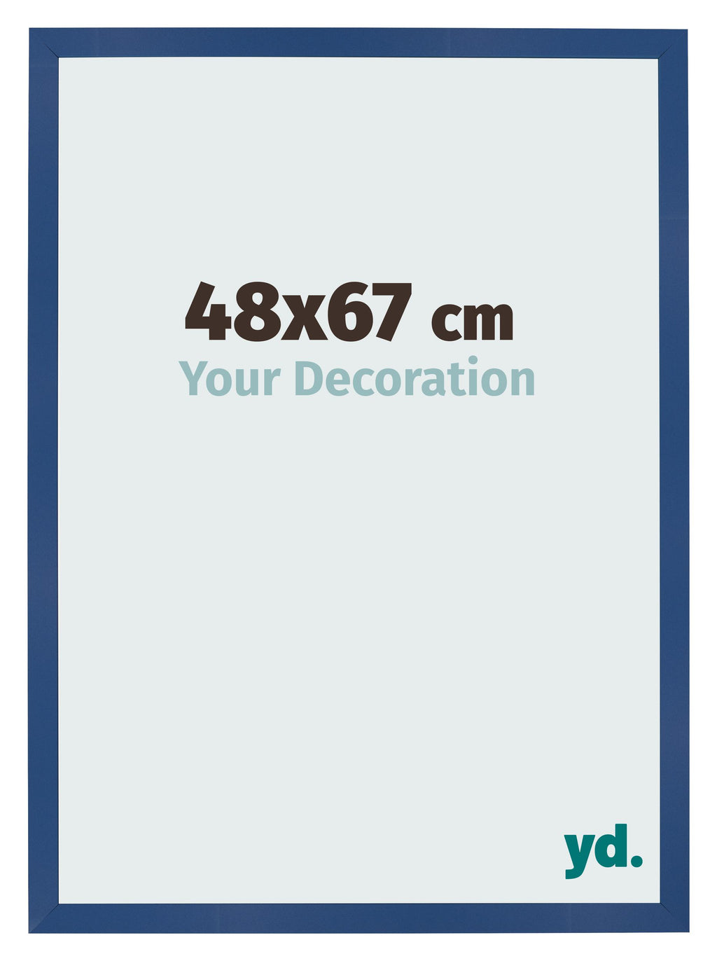 Photo Frame 48x67 cm Dark Blue MDF Bologna Front Size | Yourdecoration.com