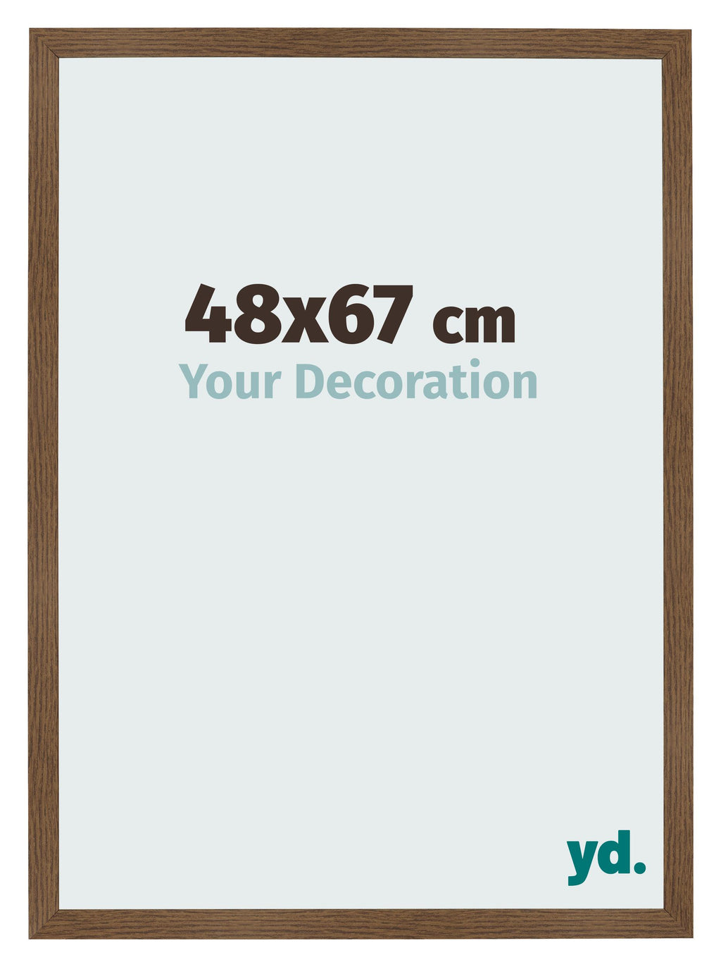 Photo Frame 48x67 cm Oak Rustic MDF Bologna Front Size | Yourdecoration.com
