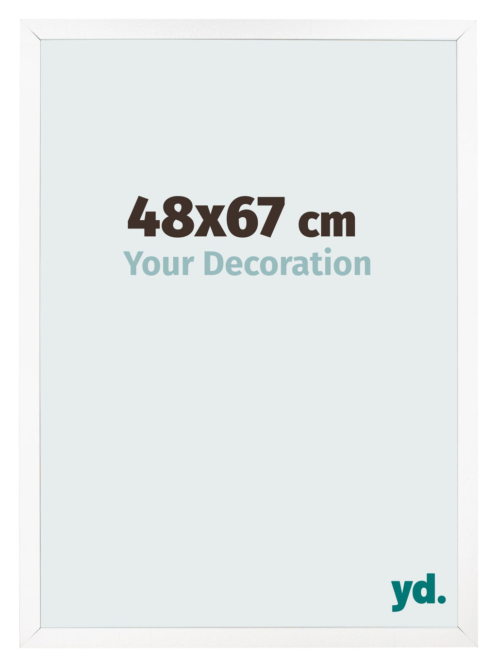 Photo Frame 48x67 cm White Matte MDF Bologna Front Size | Yourdecoration.com