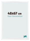 Photo Frame 48x67 cm White Matte MDF Bologna Front Size | Yourdecoration.com