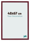 Photo Frame 48x67 cm Wine Red Swept MDF Bologna Front Size | Yourdecoration.com