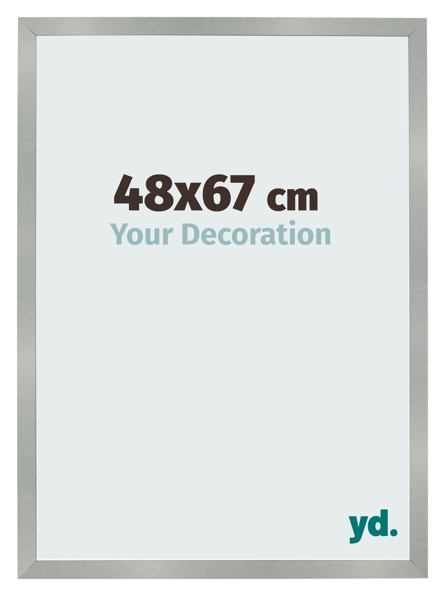 Photo Frame 48x67cm Aluminum Brushed MDF Bologna Front Size | Yourdecoration.com