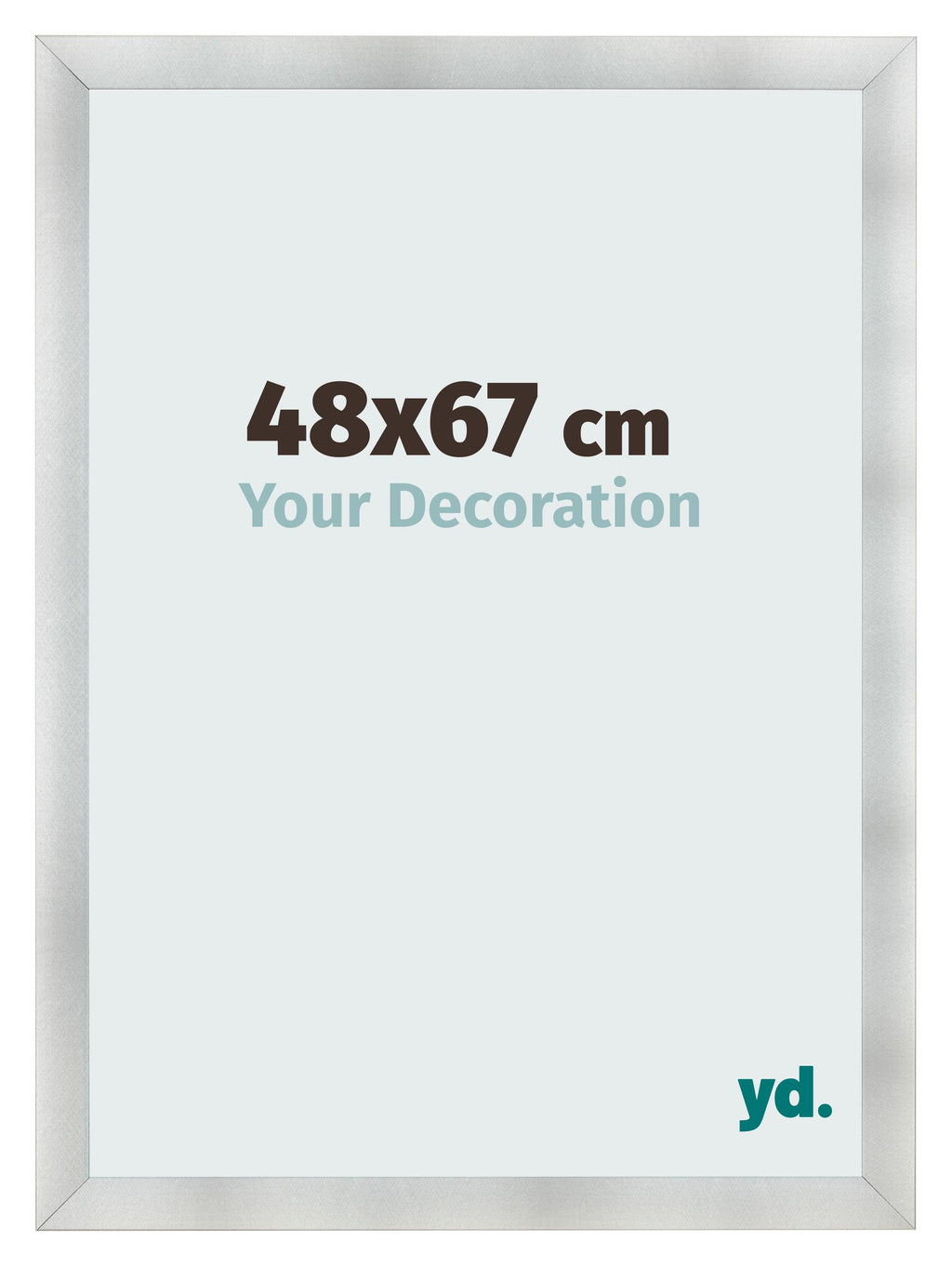 Photo Frame 48x67cm Aluminum Brushed MDF Pisa Front Size | Yourdecoration.com