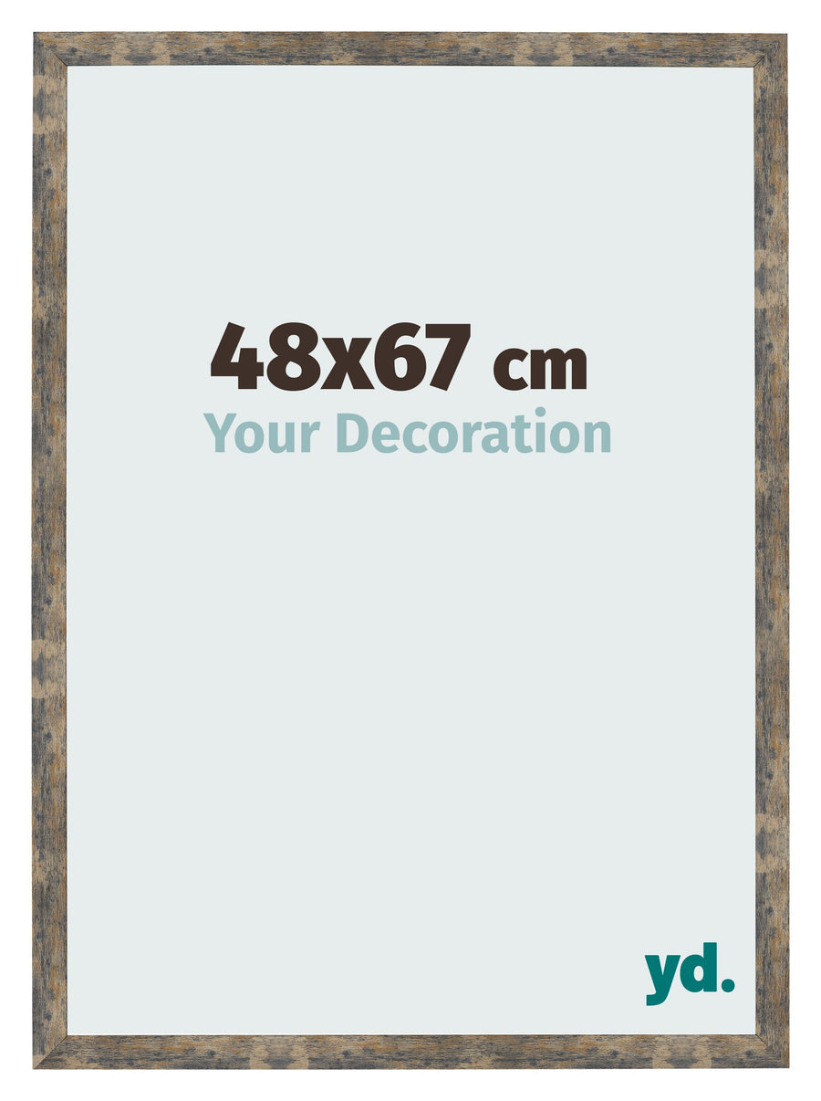 Photo Frame 48x67cm Blue Gold Melange MDF Bologna Front Size | Yourdecoration.com
