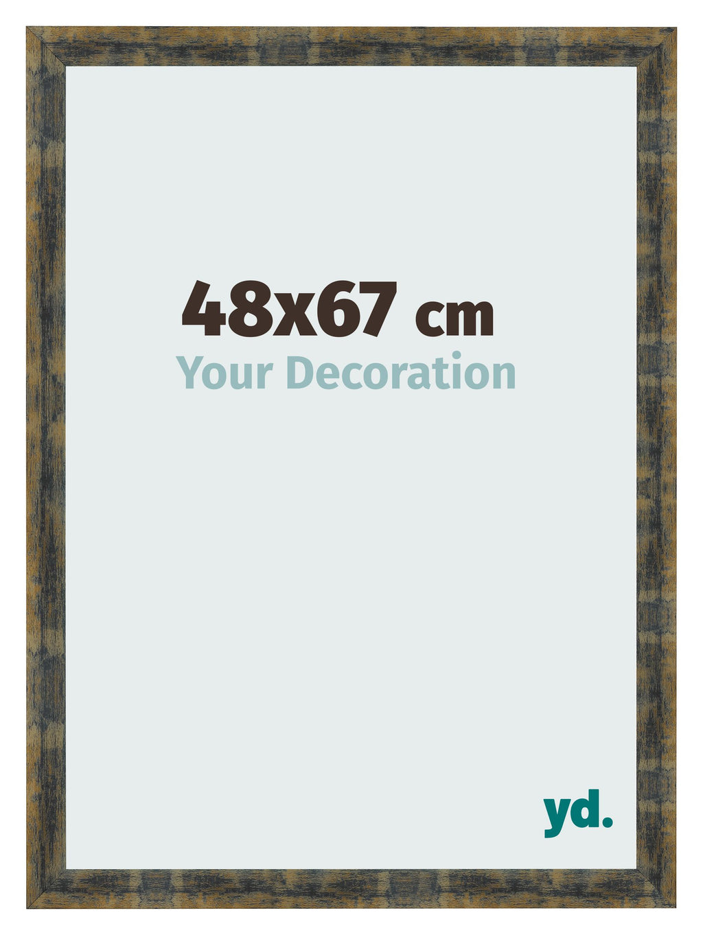 Photo Frame 48x67cm Blue Gold Melange MDF Pisa Front Size | Yourdecoration.com