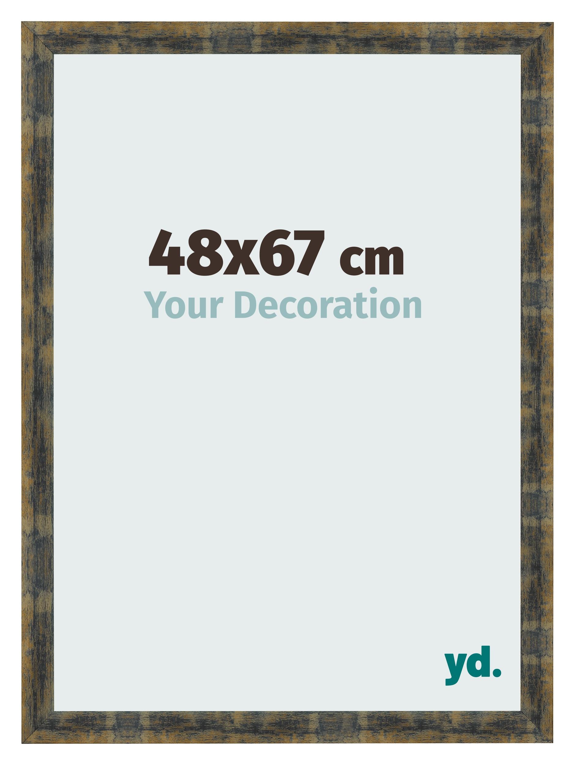Photo Frame 48x67cm Blue Gold Melange MDF Pisa Front Size | Yourdecoration.com