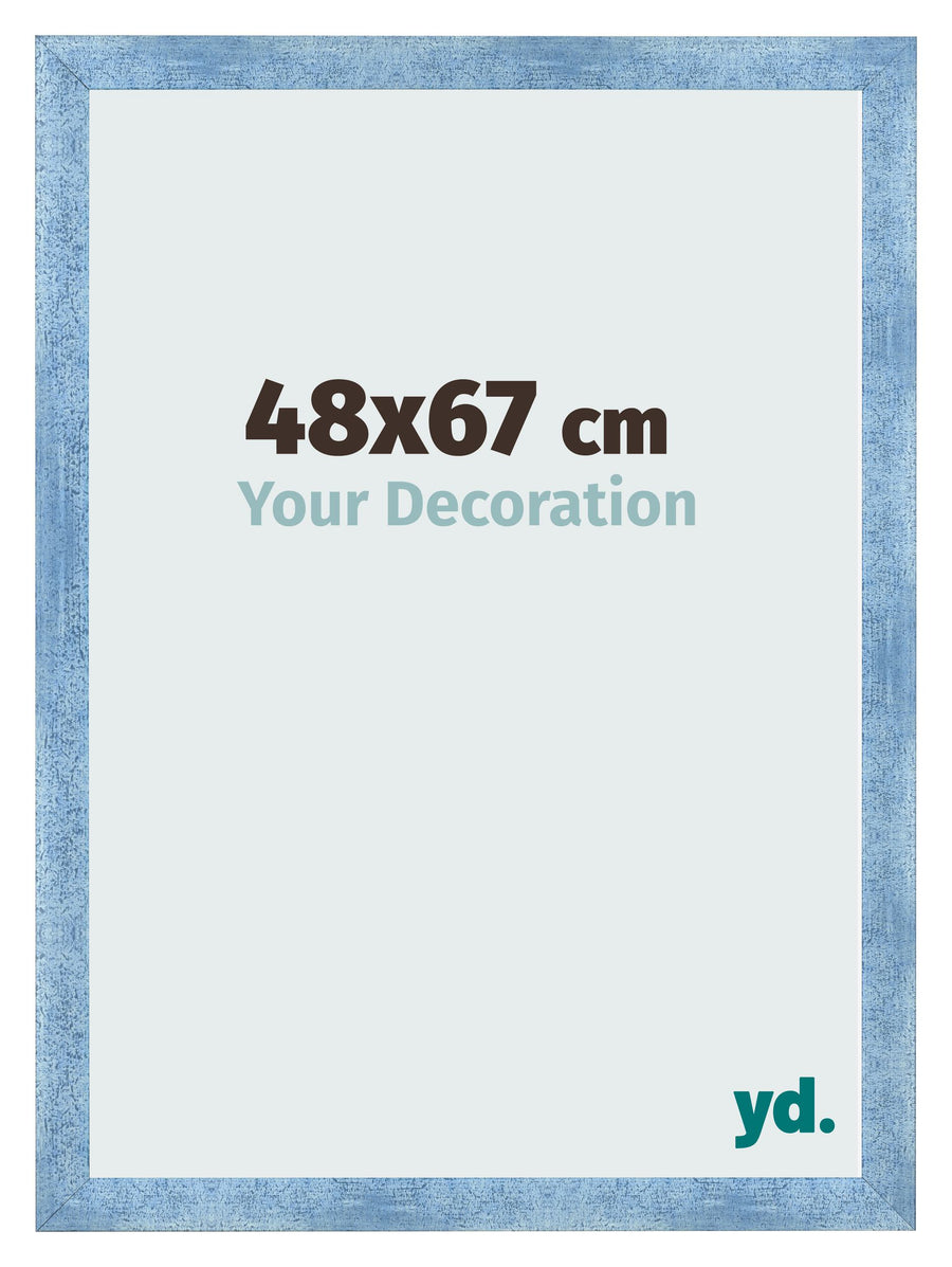 Photo Frame 48x67cm Clear Blue Swept MDF Pisa Front Size | Yourdecoration.com