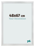 Photo Frame 48x67cm Silver Black Swept MDF Pisa Front Size | Yourdecoration.com