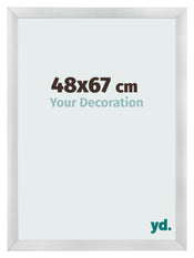 Photo Frame 48x67cm Silver Black Swept MDF Pisa Front Size | Yourdecoration.com