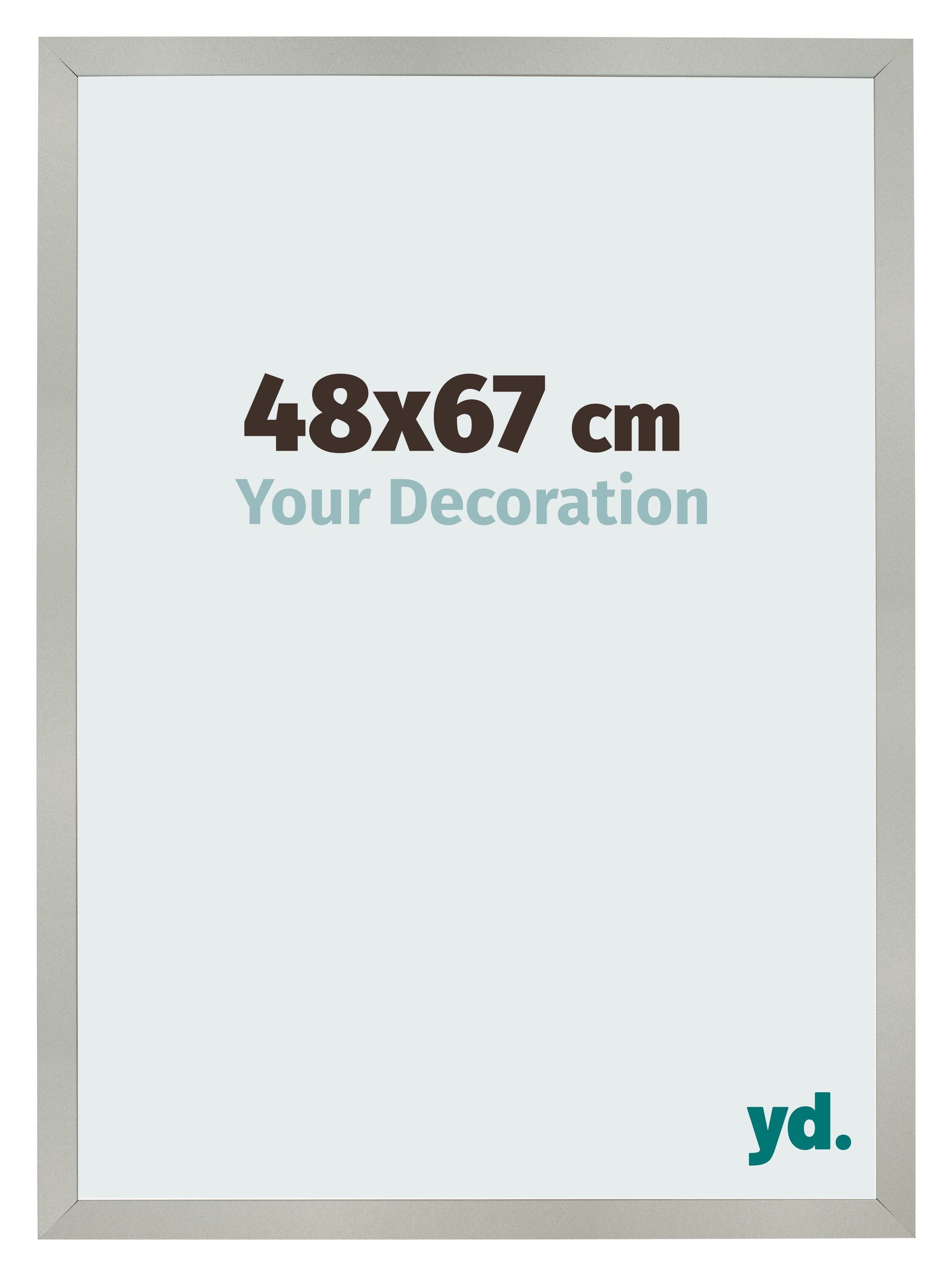 Photo Frame 48x67cm Silver Matte MDF Bologna Front Size | Yourdecoration.com